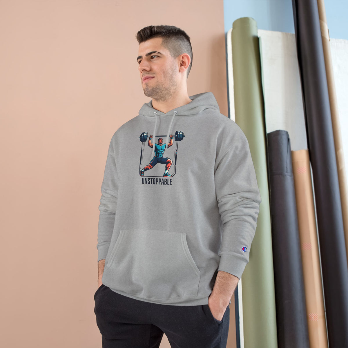 UNSTOPPABLE Weightlifter Hoodie — Champion Athletic Motivational Pullover