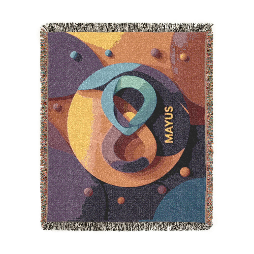 MAYUS Abstract Infinity Woven Blanket — Mayus Geometric Art Throw