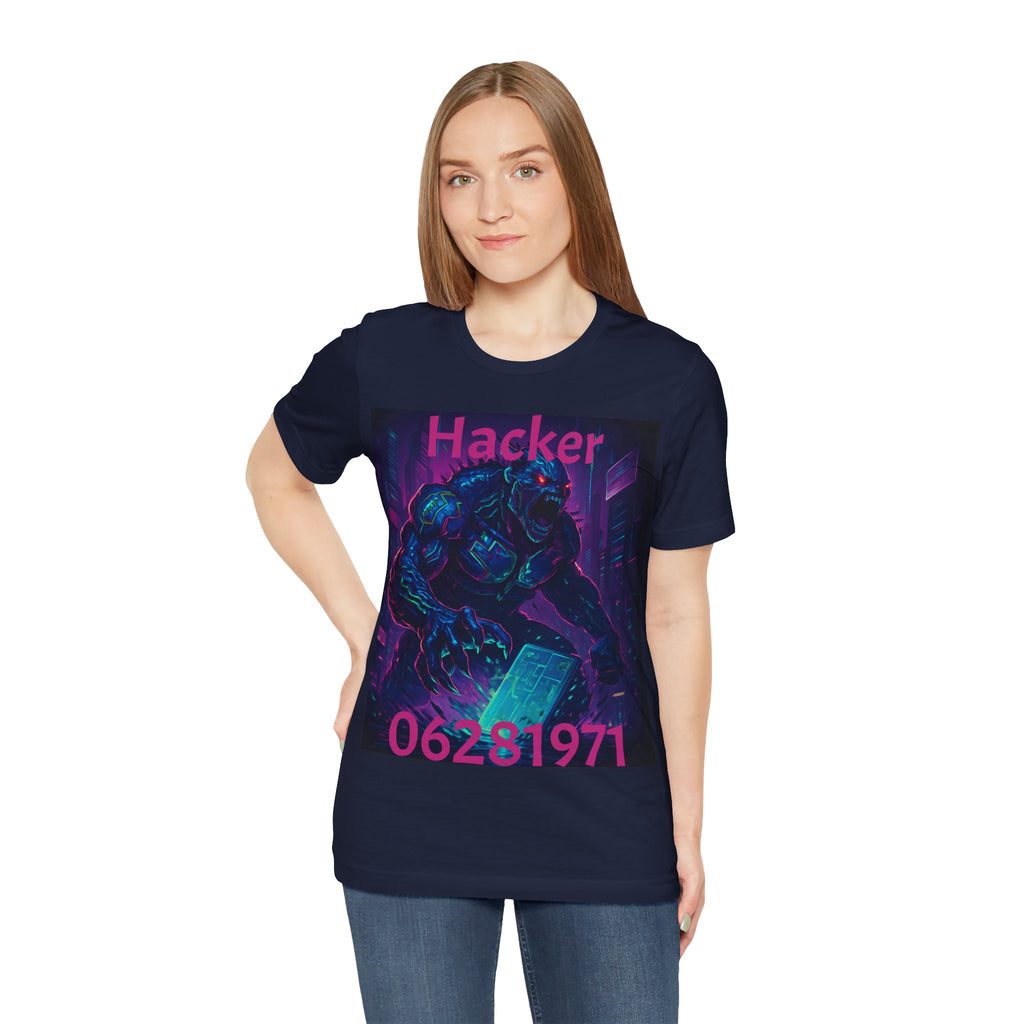 Monster Graphic Tee — '06/28/1971.' Dark Creature Illustration
