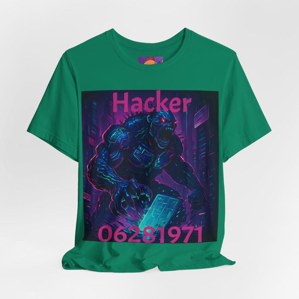 Monster Graphic Tee — '06/28/1971.' Dark Creature Illustration