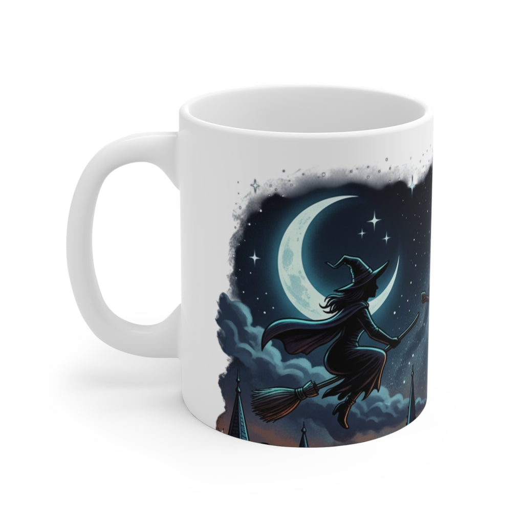 HALLOWEEN Witch Night Sky Mug — Magical Halloween 11oz Coffee Cup