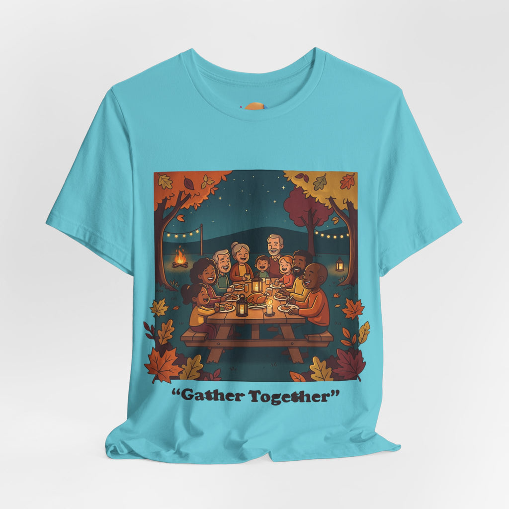 Gather Together T‑Shirt — Cozy Autumn Family Dinner Tee