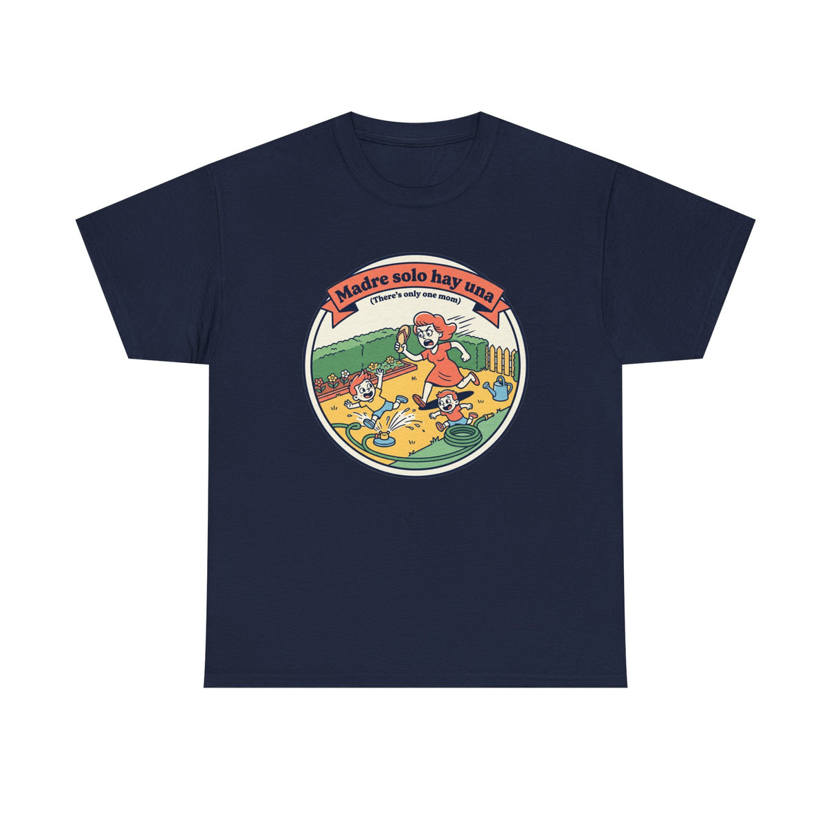 T-Shirt — "Madre solo hay una" Retro Family Cartoon Tee