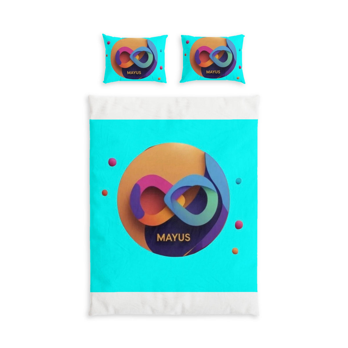 MAYUS Modern Infinity Cotton Bed Set – Turquoise