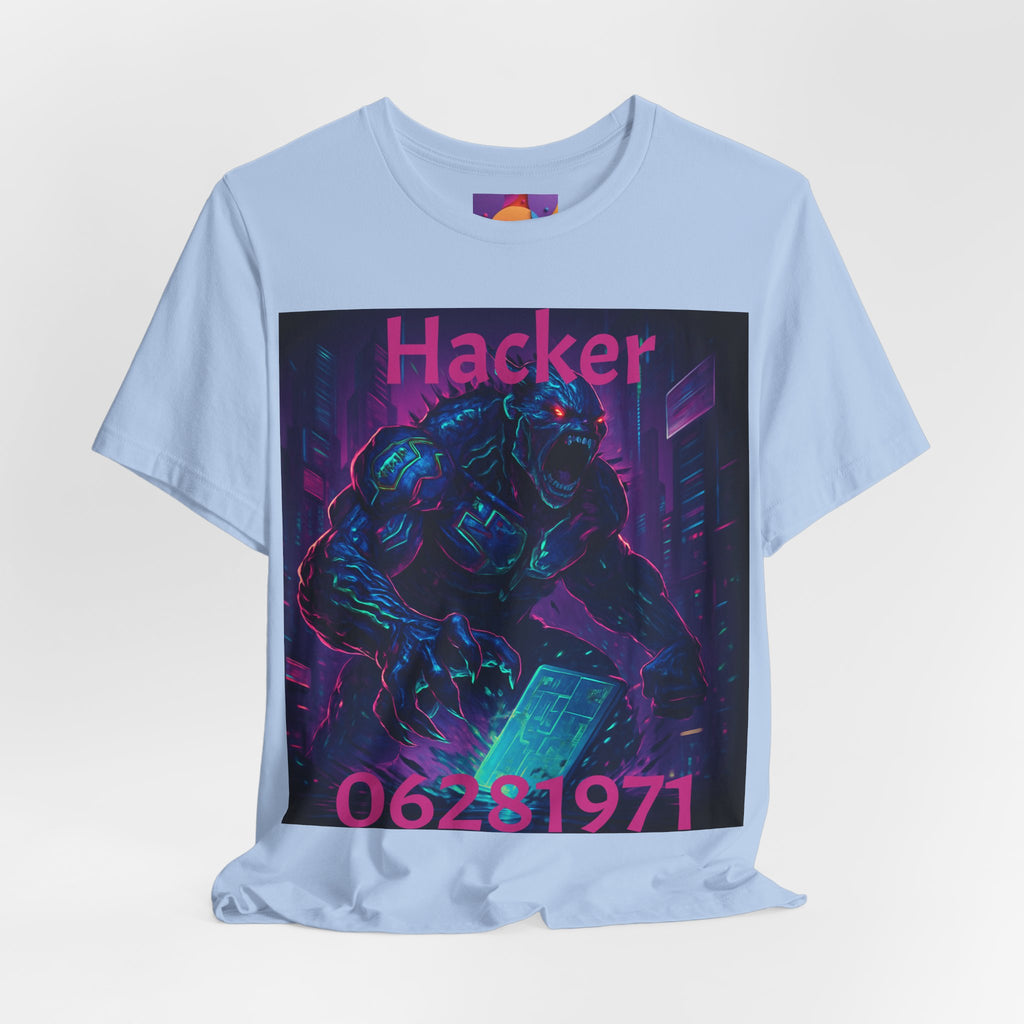 Monster Graphic Tee — '06/28/1971.' Dark Creature Illustration