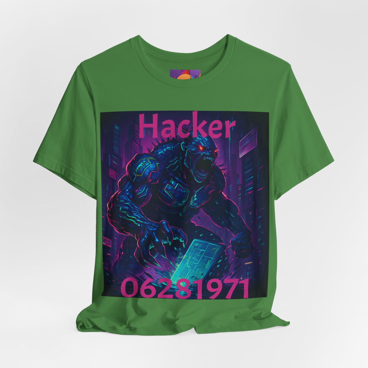 Monster Graphic Tee — '06/28/1971.' Dark Creature Illustration