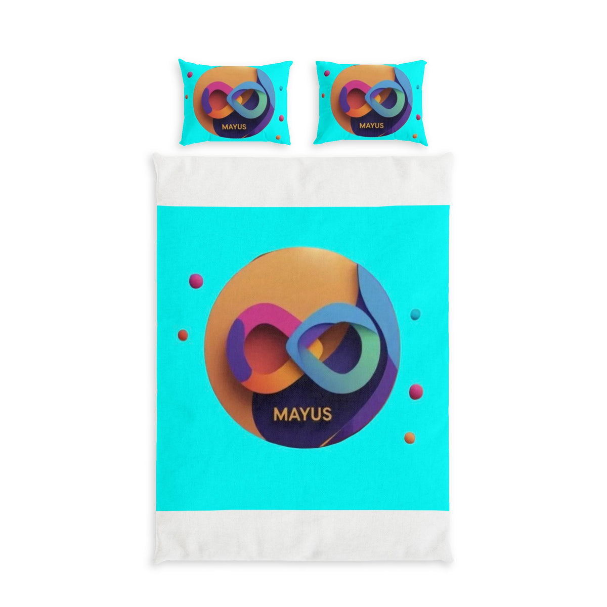 MAYUS Modern Infinity Cotton Bed Set – Turquoise