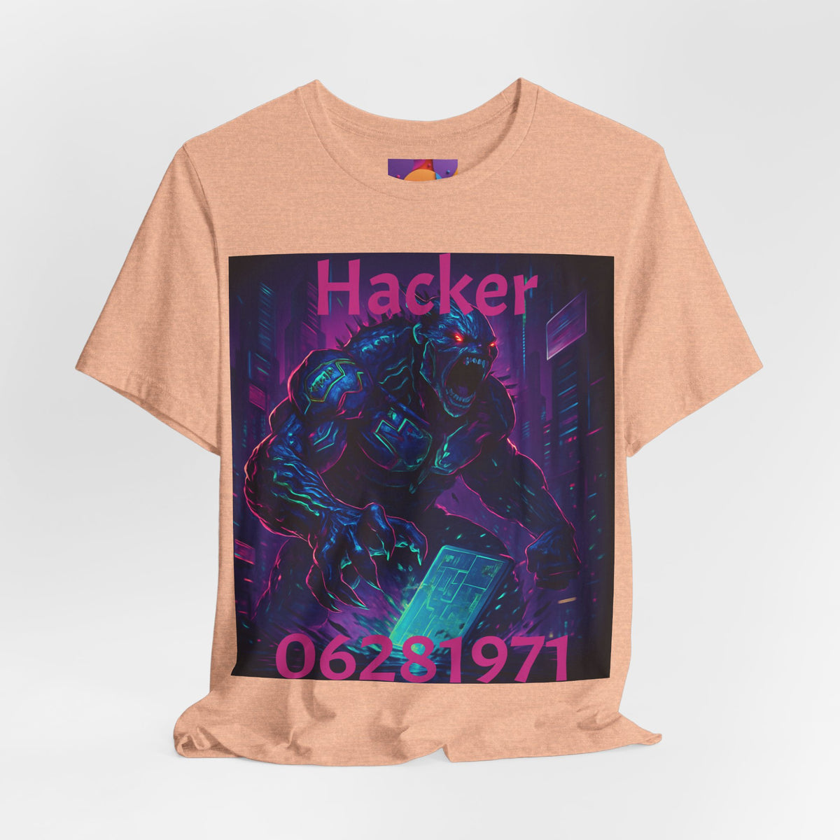 Monster Graphic Tee — '06/28/1971.' Dark Creature Illustration