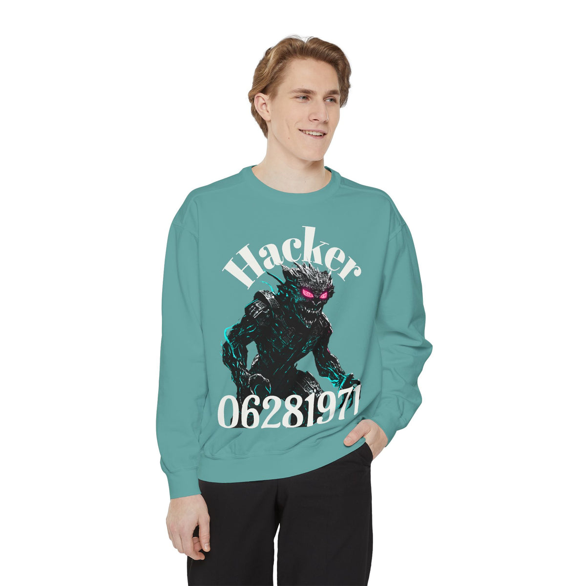 HALLOWEEN Hacker Monster Graphic sweatshirt.