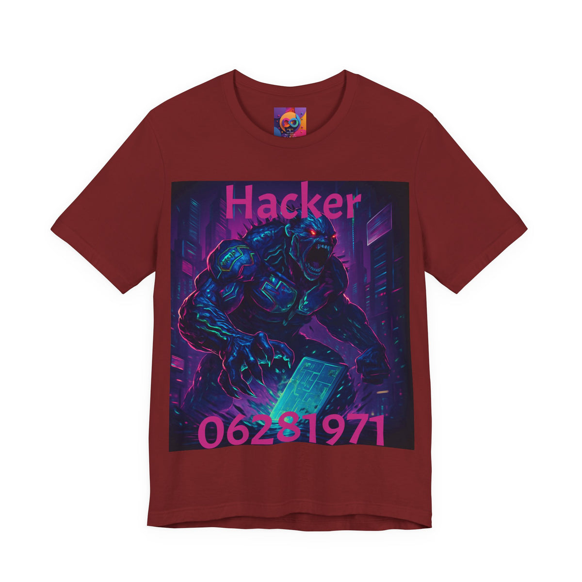 Monster Graphic Tee — '06/28/1971.' Dark Creature Illustration