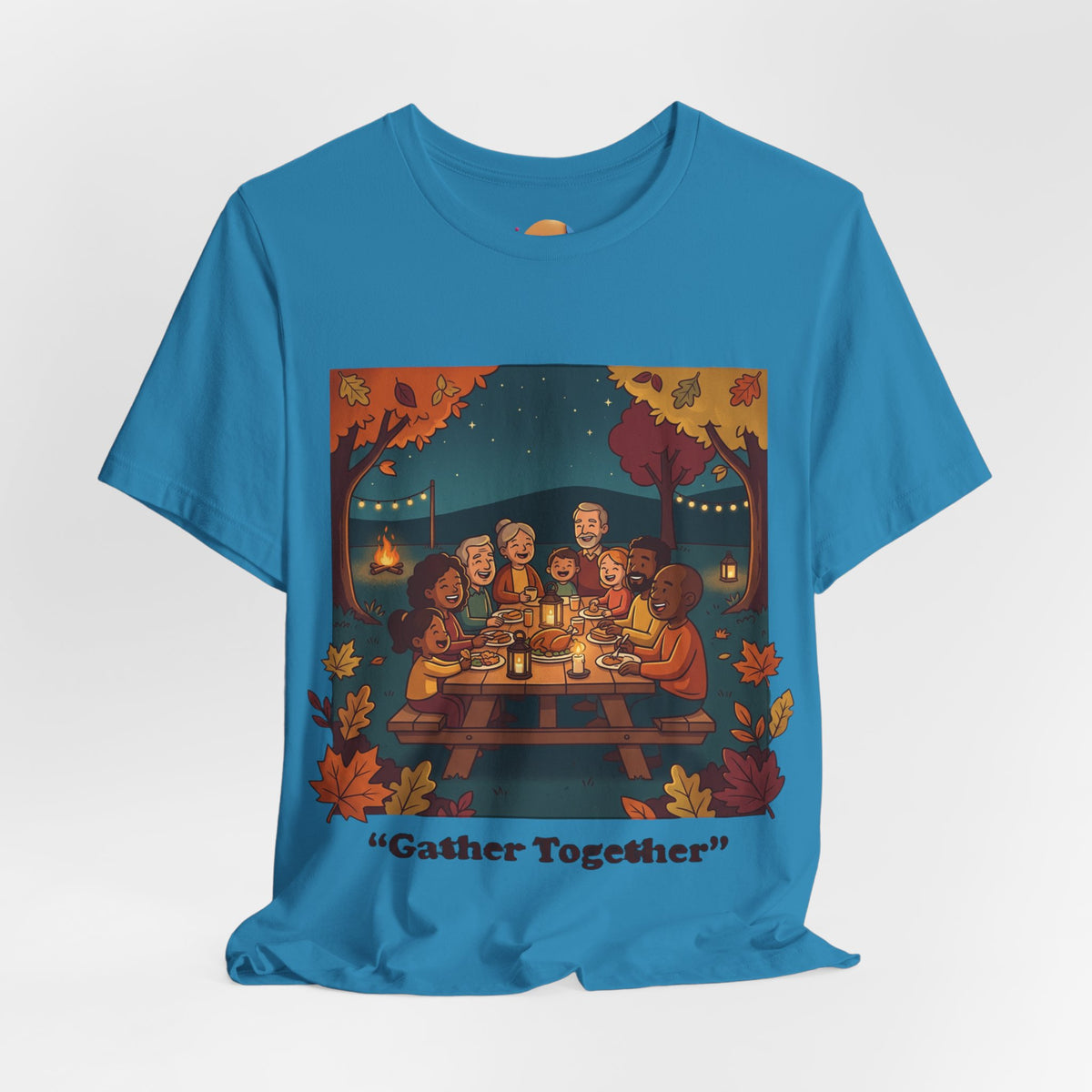 Gather Together T‑Shirt — Cozy Autumn Family Dinner Tee
