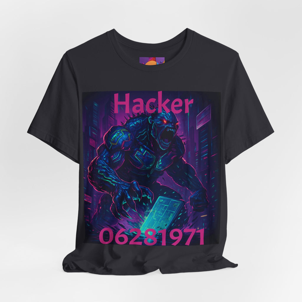 Monster Graphic Tee — '06/28/1971.' Dark Creature Illustration