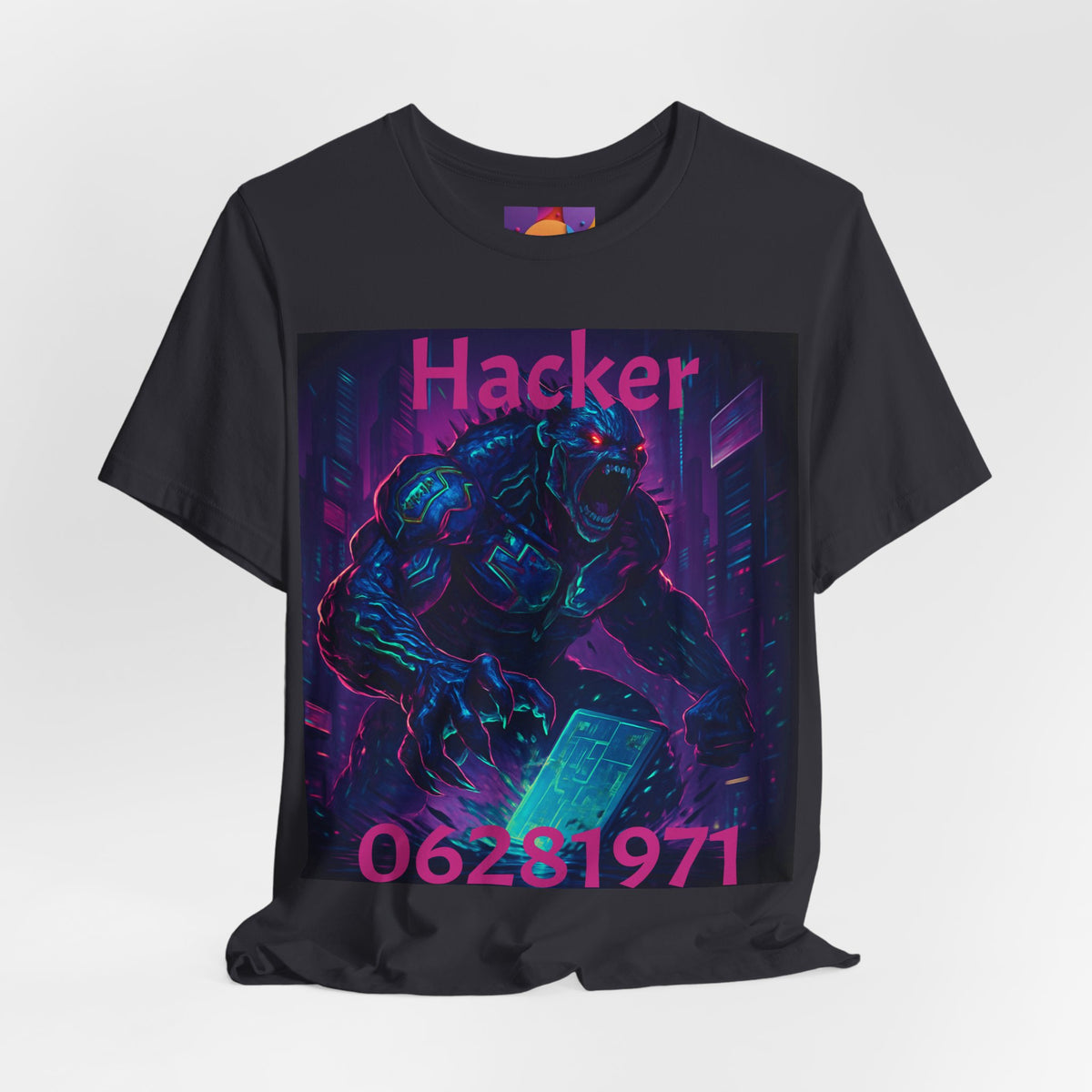 Monster Graphic Tee — '06/28/1971.' Dark Creature Illustration