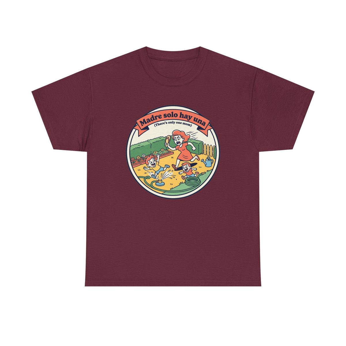 T-Shirt — "Madre solo hay una" Retro Family Cartoon Tee