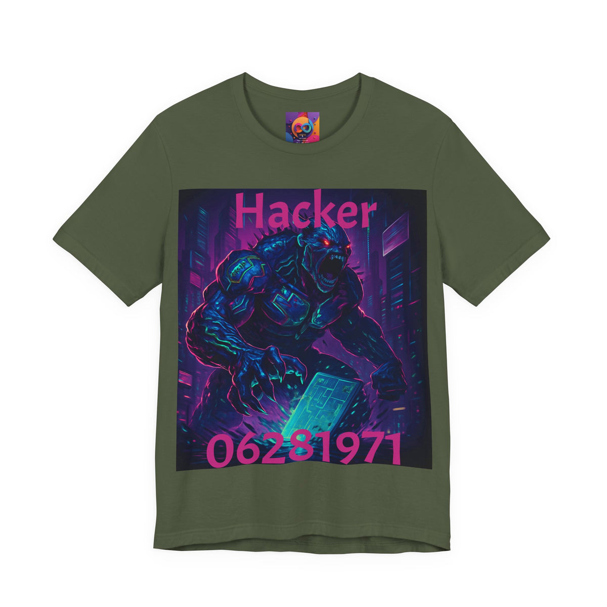 Monster Graphic Tee — '06/28/1971.' Dark Creature Illustration
