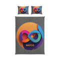 MAYUS Modern Infinity Cotton Duvet Cover – Mayus Logo Graphic Bed Set