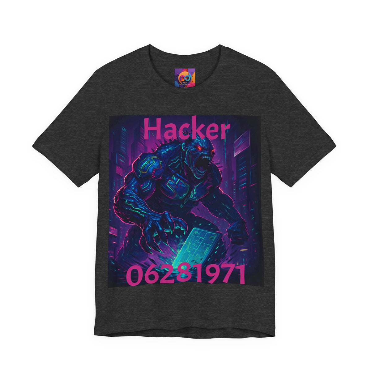 Monster Graphic Tee — '06/28/1971.' Dark Creature Illustration